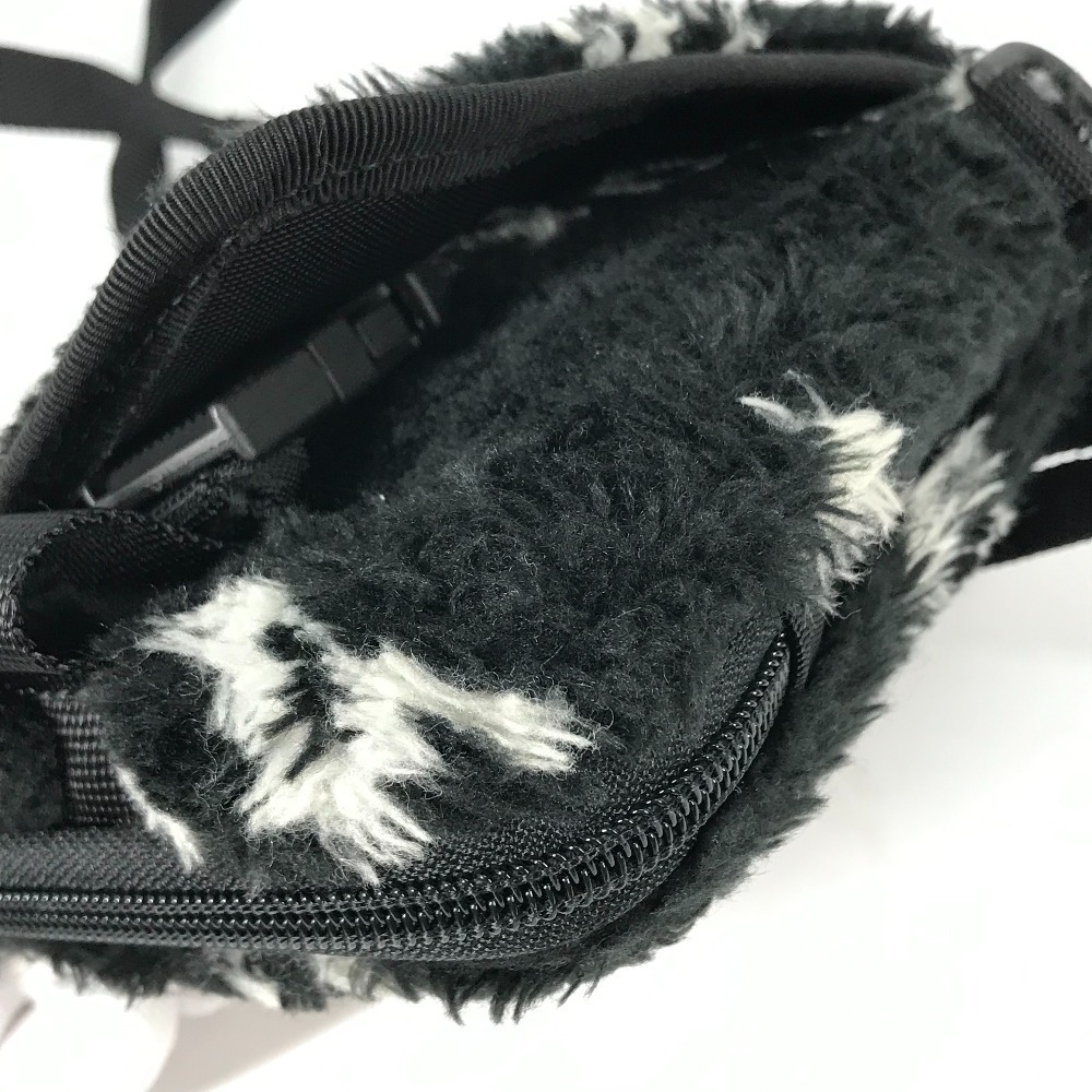 BALENCIAGA Fluffy Explorer Crossbody Bag Pochette Shoulder Fur Black - Picture 8 of 9
